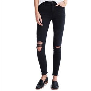 Madewell high riser skinny jeans Black Sea 26
